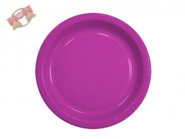 10 Stk. Pappteller Imbißteller Grillteller pink Ø 23 cm