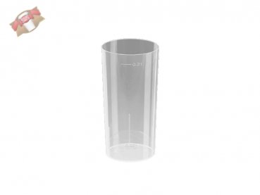 10 Stk. Longdrinkglas Partyglas Cocktailglas 200 ml PP transparent
