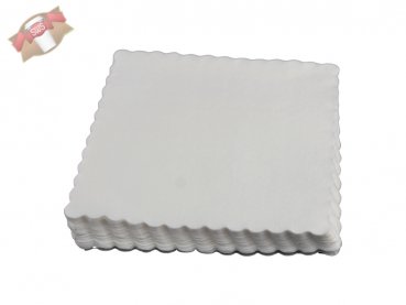 500 Stk. Dessertdeckchen Moccadeckchen weiß 17x17 cm