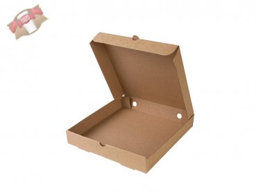 100 Stk. Pizzakartons Pizza Karton braun Ø 25,5 cm 26x26 cm