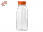 69 Stk. Runde PET-Trinkflaschen mit orangefarbener Kappe 330 ml X69PCS