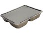 Preview: 100 Stk. Aluschalen Menüschalen 3-geteilt 227x177x39 mm mit passendem Deckel