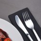 Preview: 250 Stk. Papierservietten Tafelservietten 33x33cm 1/8 Kopffalz 3-lagig schwarz