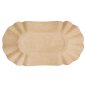 Preview: 250 Stk. Pappschale oval 19x11x3cm braun aus Frischfaser mit Fettbarriere
