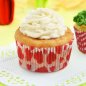 Preview: 40 Stk. Gebäckkapseln Muffinförmchen rote Herzen Ø 50x30 mm