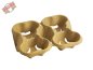 Preview: 230 Stk. Becherhalter 4-Cup Carrier Becherträger Chinet 21x21x4cm teilbar