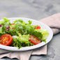 Preview: 50 Stk. Pappschalen Salatschalen rund FF Ø 20 x 2,7 cm – 380 ml – weiß