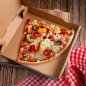 Preview: 100 Stk. Pizzakartons Pizzaboxen 20x20x4 cm Delicious Made Fresh "FRANCIA"