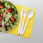 Preview: 100 Stk. Mehrwegbesteck Gabeln 18,5 cm weiß