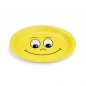 Preview: 250 Stk. Pappteller Frischfaser rund Ø 23 cm gelb Smiling Face mit Fettbarriere