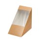 Preview: 500 Stk. Sandwichboxen Pappe mit Sichtfenster 123x123x82 mm für 3 Scheiben biologisch abbaubar.