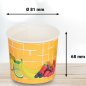 Preview: 40 Stk. Eisbecher Hartpapierbecher 195 ml Früchte Sonnengelb Ø 81 x 68 mm