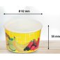 Preview: 50 Stk. Eisbecher Hartpapierbecher 200 ml Früchte Gelb Ø 92 x 55 mm