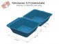 Preview: 50 Stk. Mehrweg Hamburgerboxen "ToGo" blau 157 x 157 x 84 mm