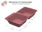 Preview: 50 Stk. Mehrweg Hamburgerboxen "ToGo" rot 157 x 157 x 84 mm