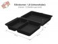 Preview: 25 Stk. Mehrweg Menüboxen "ToGo" large schwarz 203 x 252 x 84 mm
