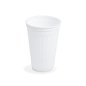 Preview: 50 Stk. Trinkbecher 200/250 ml Ø 78 mm weiß Thermobecher Kaffeebecher aus XPP