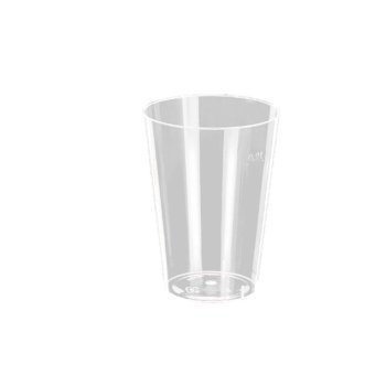 50 Stk. Plastikbecher Trinkglas aus Spritzguss PS mit Eichstrich 0,2 ltr.