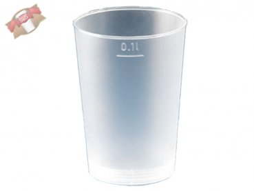 40 Stk. Trinkglas Mehrwegbecher 100 ml PP gefrostet