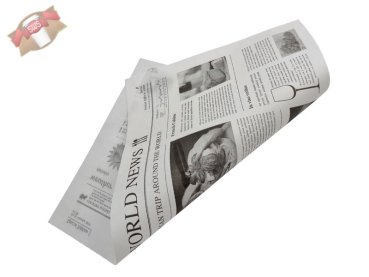 Einschlagpapier Pergamentersatz "newspaper" weiss fettdicht 1/8 Bogen (1.000 Stück)