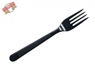 100 Stk. Gabel Mehrweg-Gabeln 18 cm schwarz