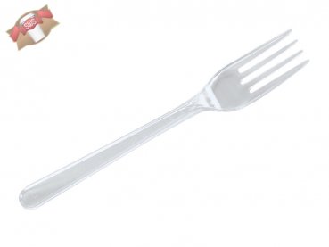 100 Stk. Gabel Mehrweg-Gabeln 18 cm transparent