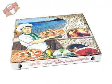 100 Stk. Pizzakarton Pizzabäcker 40x40x4 cm Pizzaschachtel Pizzabox