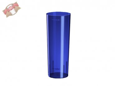 10 Stk. Longdrinkglas 0,3 ltr. blau