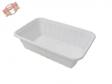 250 Stk. Rechteckschale Snackschale weiß Plastikschale 138x88x40 mm