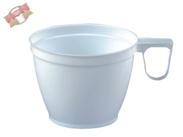 60 Stk. Einwegtasse Kaffeetasse PS weiß 150 ml