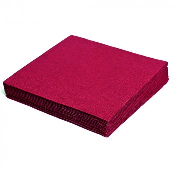 100 Stk. Servietten 1-lagig 33 x 33 cm 1/4 Falz bordeaux