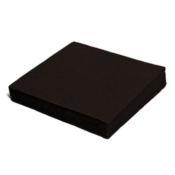 100 Stk. Servietten 33 x 33 cm 2-lagig 1/4 Falz schwarz