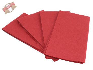 250 Stk. Servietten 1/8 Falz 3-lagig 33x33 cm velvet bordeaux rot
