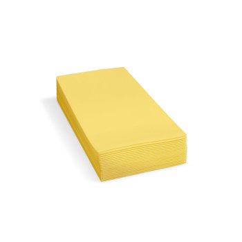 250 Stk. Papierservietten Tafelservietten 33 x 33 cm 1/8 Kopffalz 3-lagig gelb