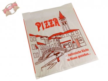 100 Stk. Pizzataschen "Venezia" 30 x 30 cm bis zu 1,5 cm hoch Karton / Pergamin