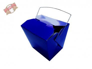 50 Stk. Faltbox mit Metallhenkel 16 oz  500 ml  blau