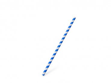 3200 Stk. Papiertrinkhalm Spirale blau `JUMBO` Ø8mm x 25cm