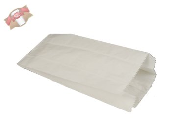 1000 Stk. Bäckerfaltenbeutel Papierfaltenbeutel weiß 10x5x22 cm