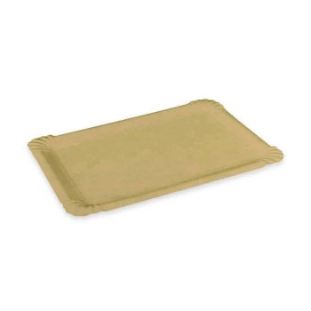 250 Stk. Pappteller eckig 17 x 23 cm braun aus Frischfaser mit Fettbarriere