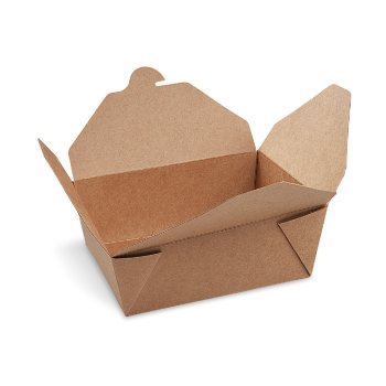 50 Stk. Faltbox Food box FSC Mix/PE fettdicht kraft S 110x89x64 mm 700 ml