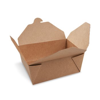 50 Stk. Faltbox Food box FSC Mix/PE fettdicht kraft M 151x120x65 mm 1300 ml