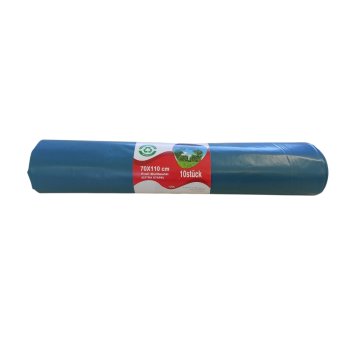 10 Rollen Müllsäcke 120 l LDPE 70 x 1100 mm blau Typ 100 extra stark je 10 Säcke