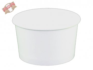 50 Stk. Eisbecher Hartpapierbecher 8 oz 200 ml weiß