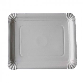 250 Stk. eckige Pappteller 16x20 cm – Partyteller & Imbissteller