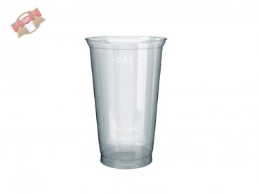 50 Stk. PET - Clear-Cup Smoothiebecher 500 ml Ø 95 mm