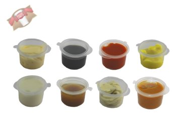 2000 Stk. Dressingbecher Buttertöpfchen 15 ml mit Deckel klar