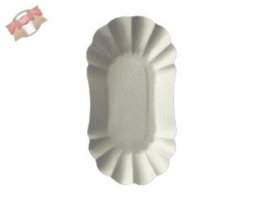 250 Stk. Pappschalen Pommesschalen 9x16x3 cm KU 0 mit Fettbarriere