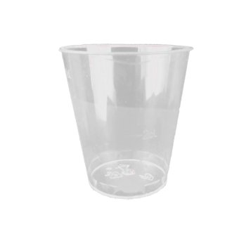 50 Stk. Einweg Schnapsglas Polystyrol Spritzguss klar  mit Eichstrich 2 cl