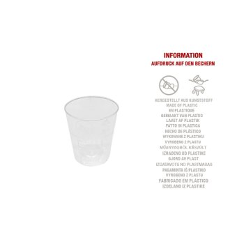 40 Stk. Schnapsglas 4 cl PS klar