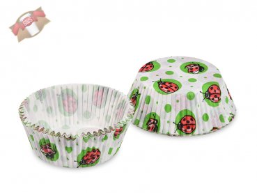 40 Stk. Gebäckkapseln Muffinförmchen Marienkäfer Ø 50x30 mm